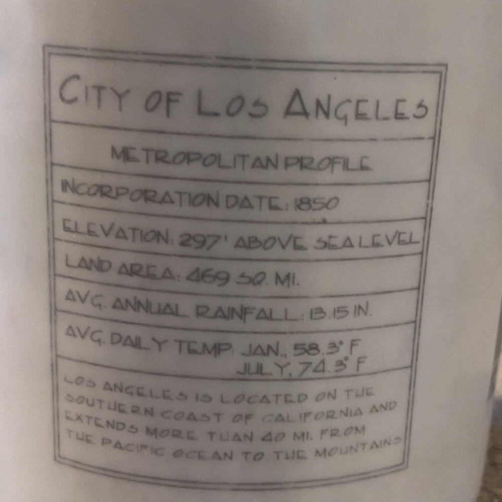 STARBUCKS Los Angeles Architecture Series 2007 Coffee Mug Cup 18 oz - Picture 9 of 9